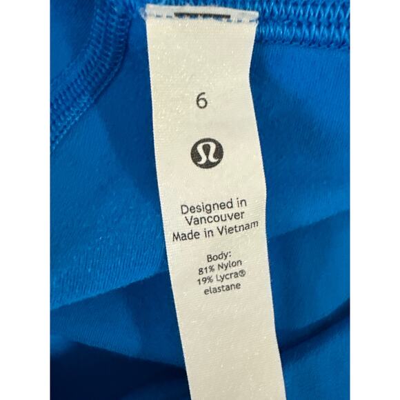 Lululemon Women's Blue Low Rise Yoga Workout Gym Athletic Biker Shorts Size 6 - Picture 4 of 4